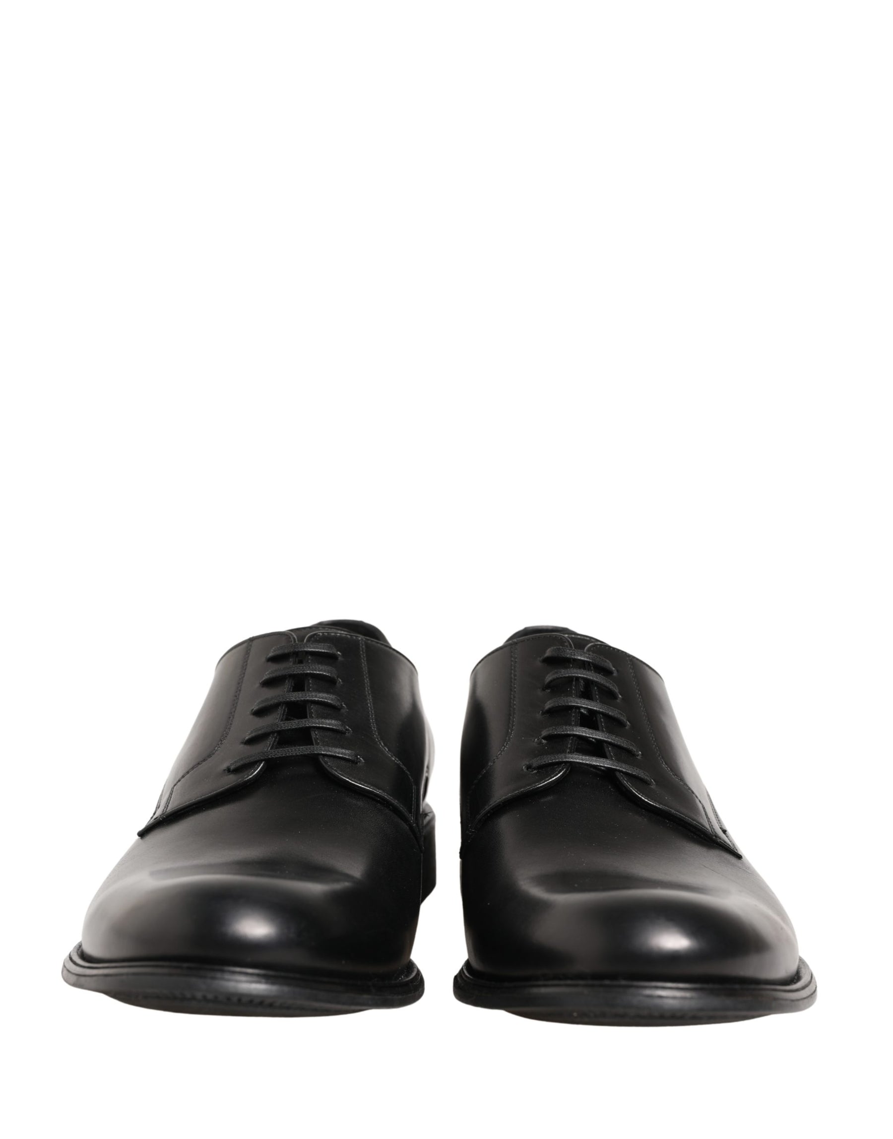 Dolce & Gabbana Black Calfskin Leather Derby Men Dress Shoes | Regal Royce