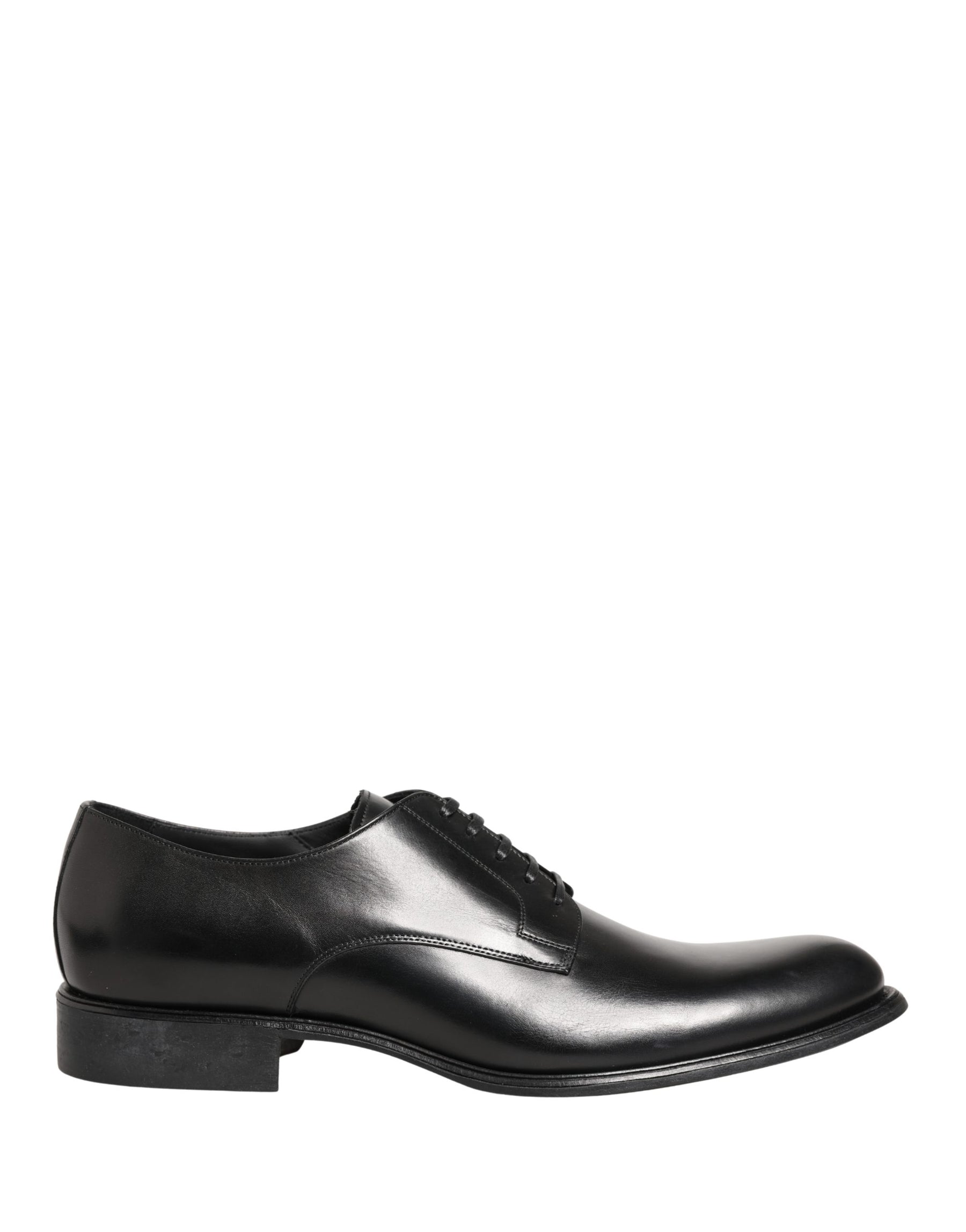 Dolce & Gabbana Black Calfskin Leather Derby Men Dress Shoes | Regal Royce