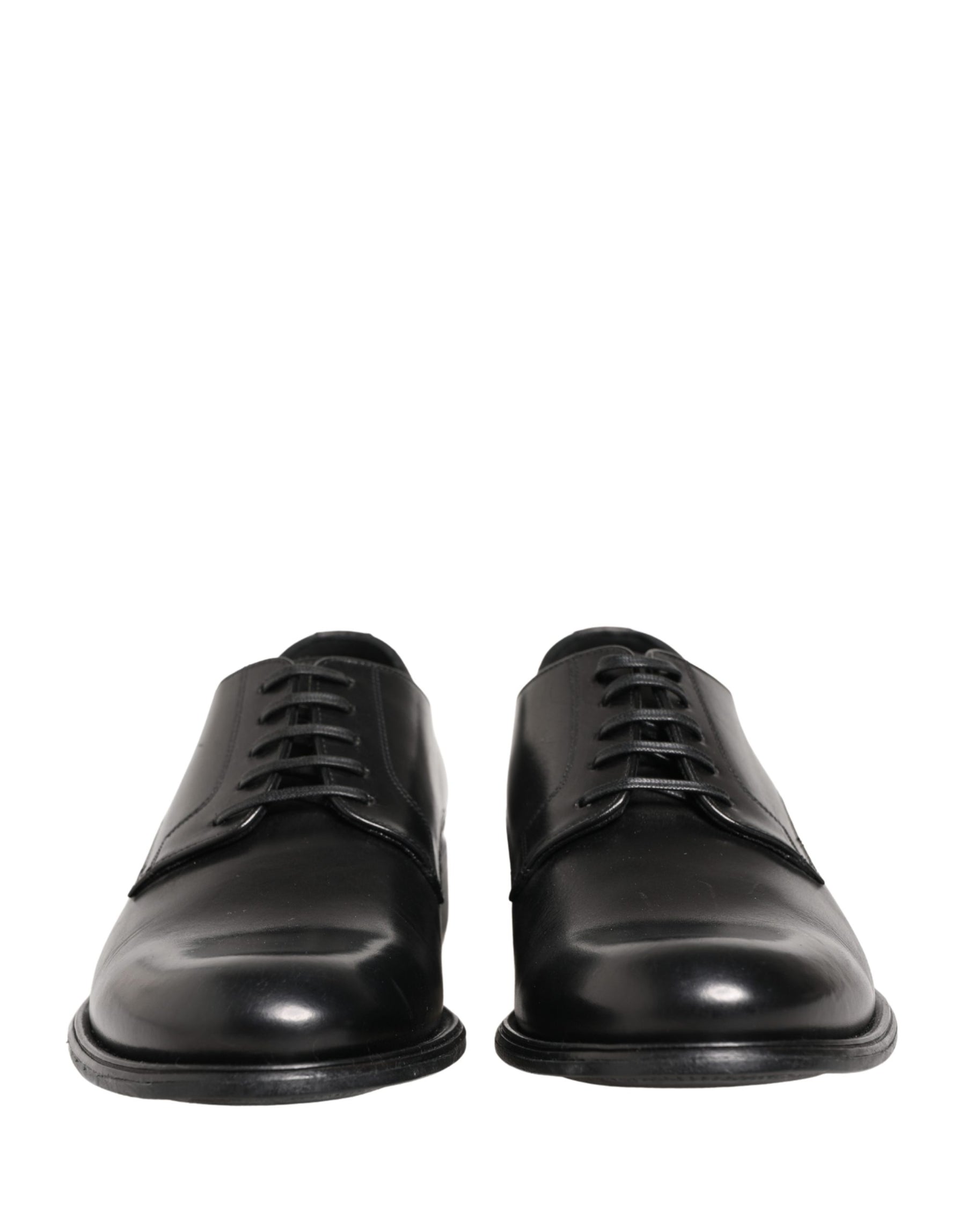 Dolce & Gabbana Black Calfskin Leather Derby Men Dress Shoes | Regal Royce