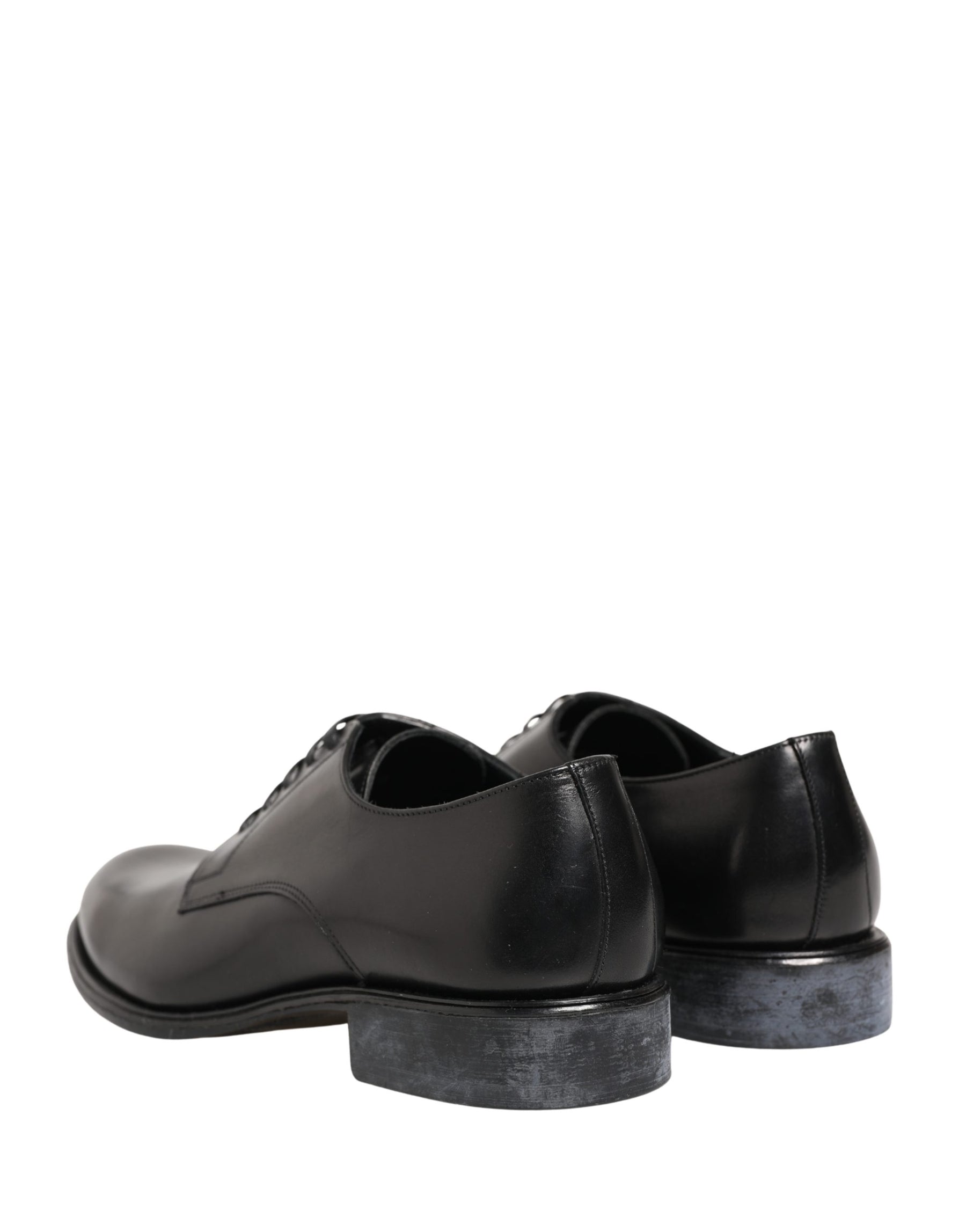 Dolce & Gabbana Black Calfskin Leather Derby Men Dress Shoes | Regal Royce