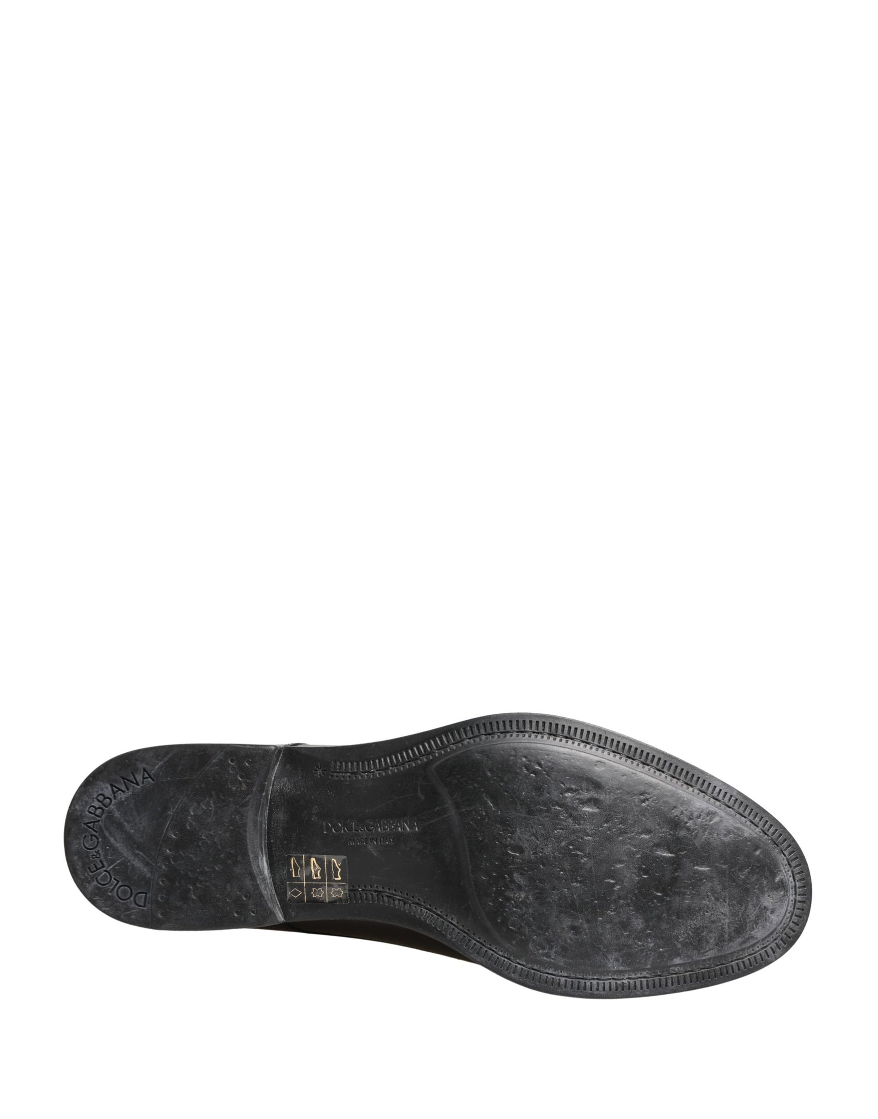 Dolce & Gabbana Black Calfskin Leather Derby Men Dress Shoes | Regal Royce