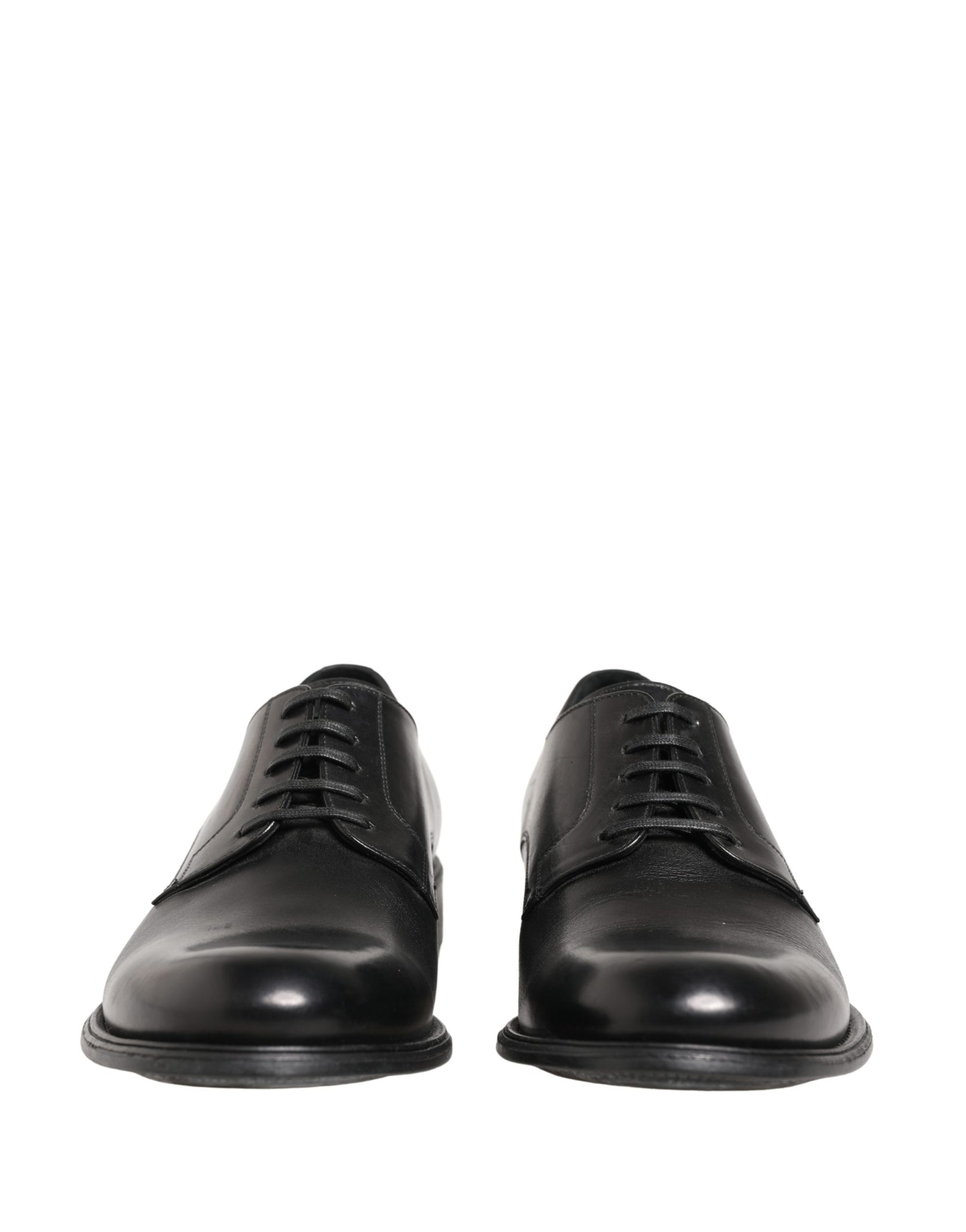 Dolce & Gabbana Black Calfskin Leather Derby Men Dress Shoes | Regal Royce