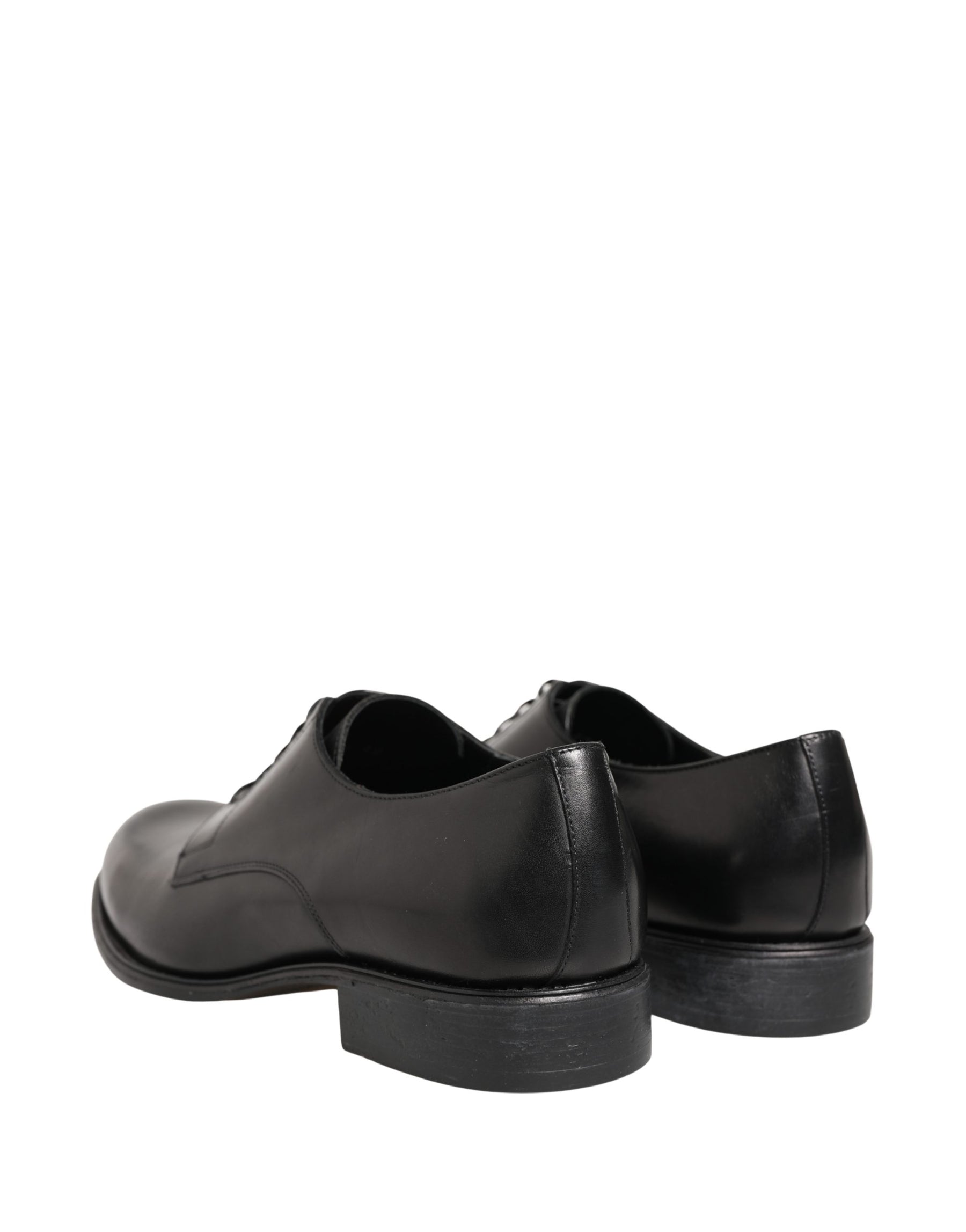 Dolce & Gabbana Black Calfskin Leather Derby Men Dress Shoes | Regal Royce