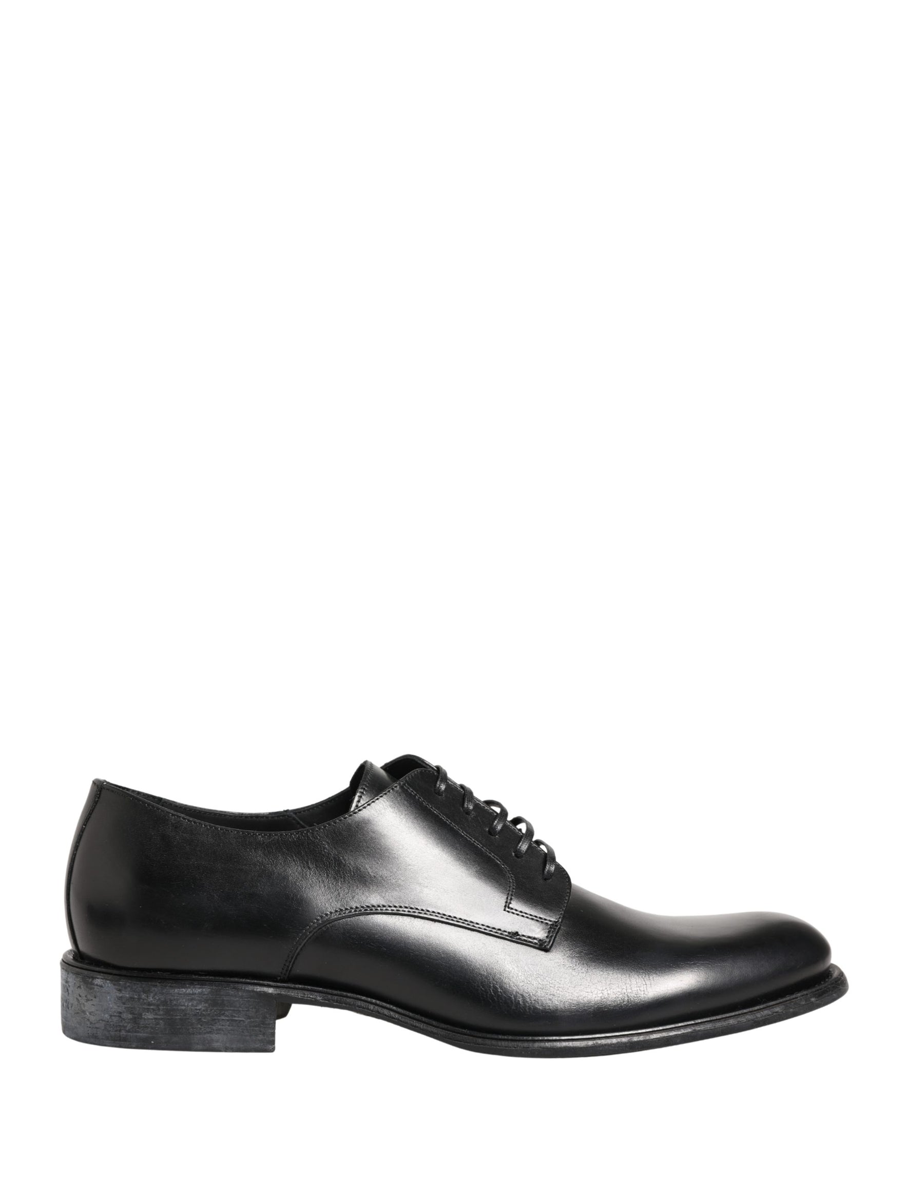 Dolce & Gabbana Black Calfskin Leather Derby Men Dress Shoes | Regal Royce