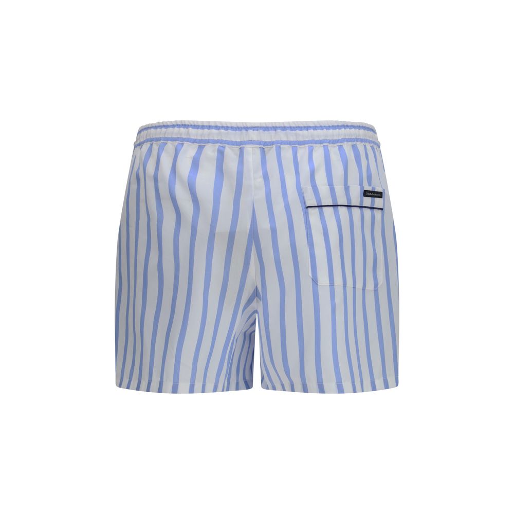 Dolce & Gabbana Blue Cotton Bermuda Shorts | Regal Royce