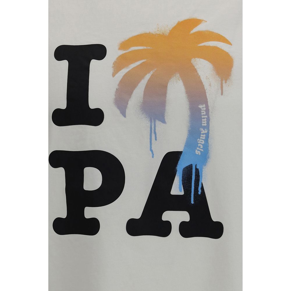 Palm Angels White Cotton T-Shirt | Regal Royce
