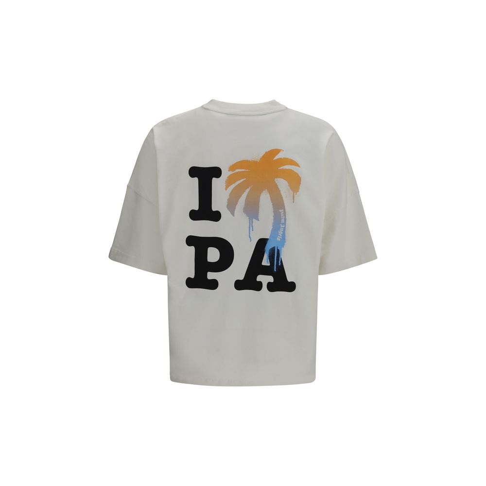 Palm Angels White Cotton T-Shirt