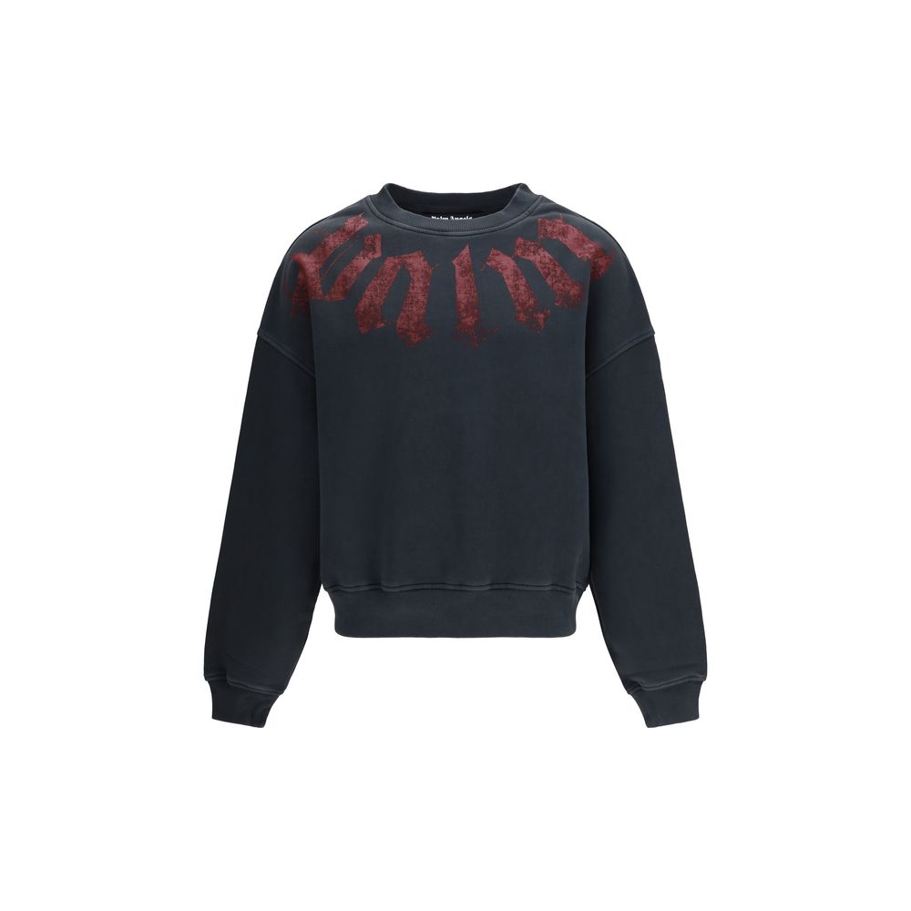Palm Angels Black Cotton Sweatshirt | Regal Royce