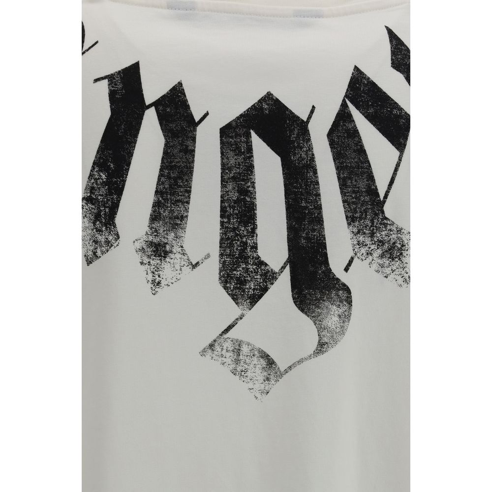 Palm Angels White Cotton T-Shirt | Regal Royce
