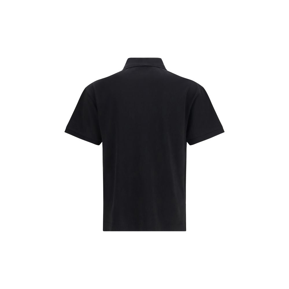 Palm Angels Black Cotton Polo Shirt | Regal Royce