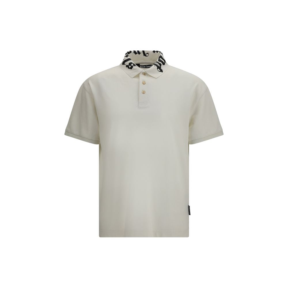 Palm Angels White Cotton Polo Shirt | Regal Royce