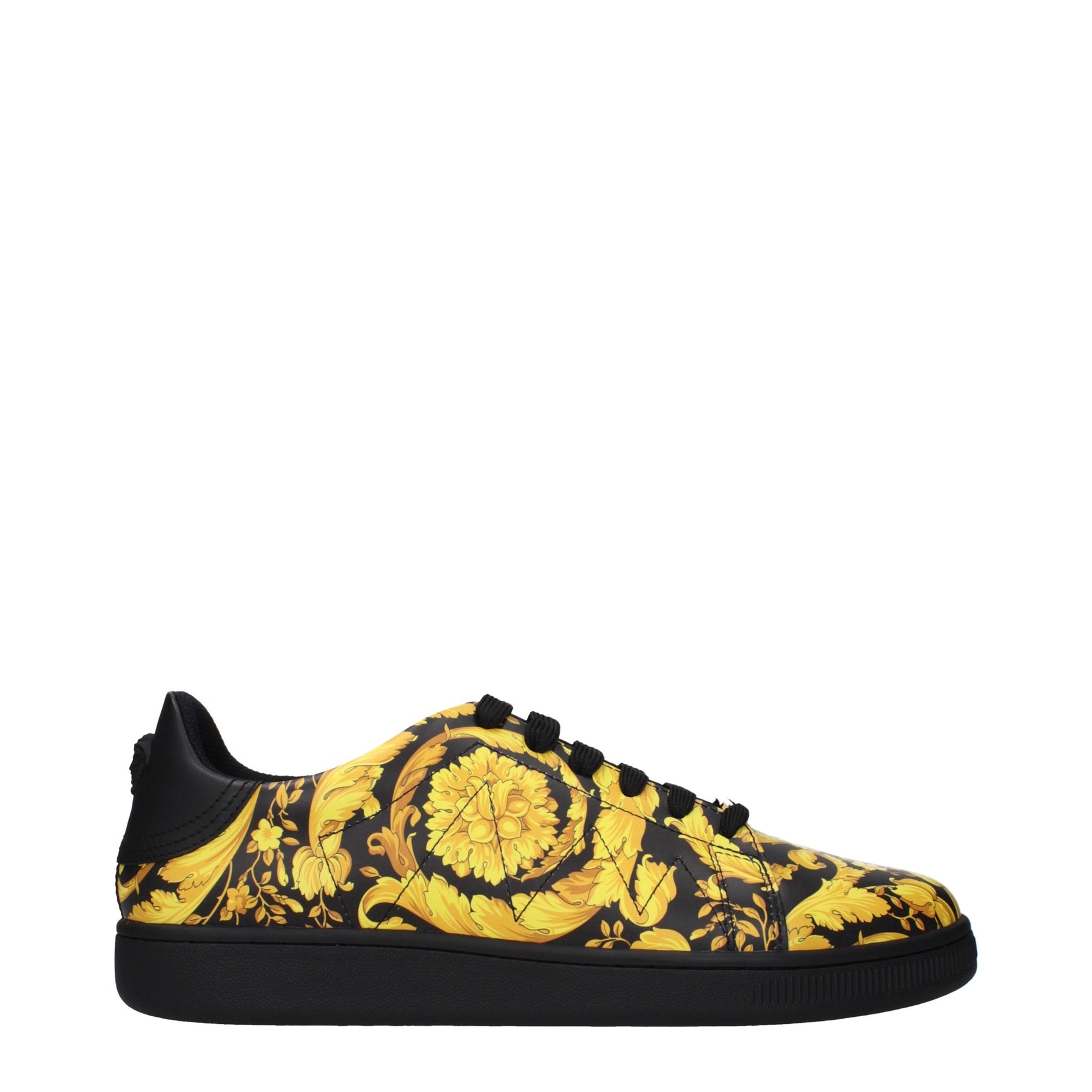 Versace Black Leather Chunky Sneakers | Regal Royce
