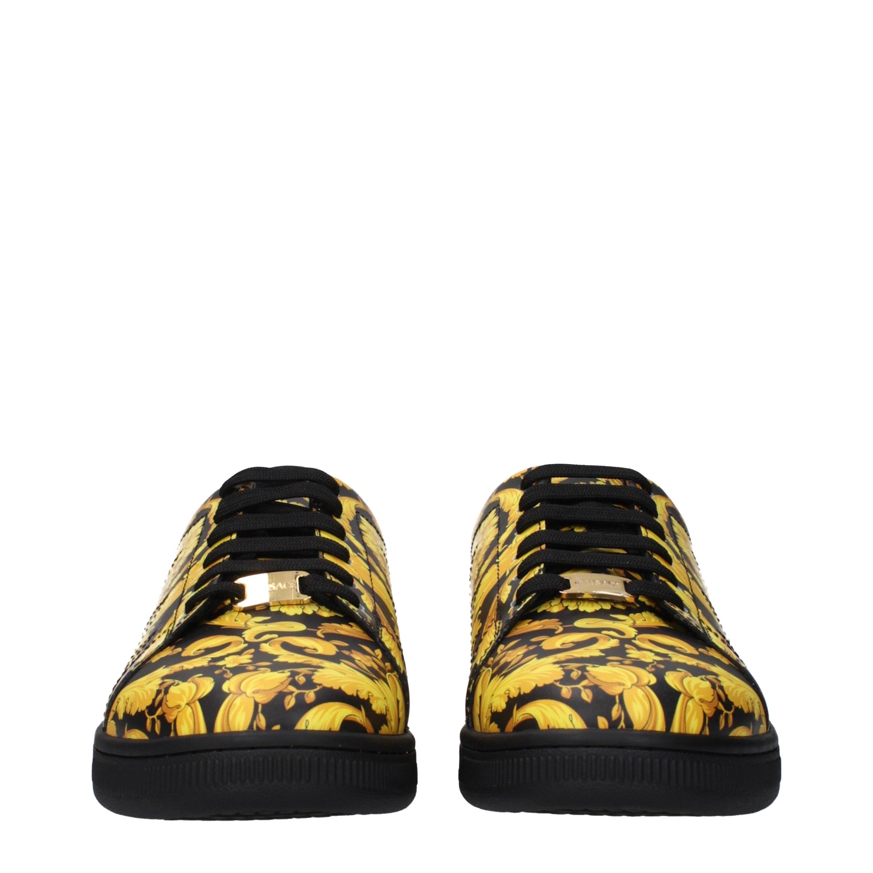 Versace Black Leather Chunky Sneakers | Regal Royce