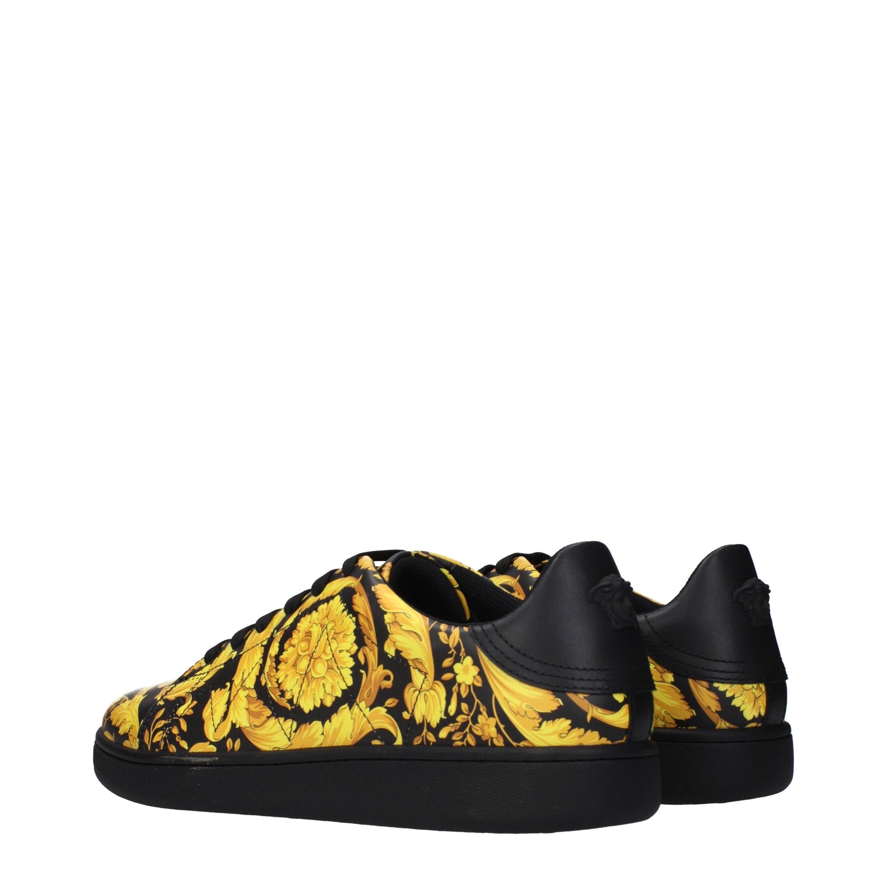 Versace Black Leather Chunky Sneakers | Regal Royce