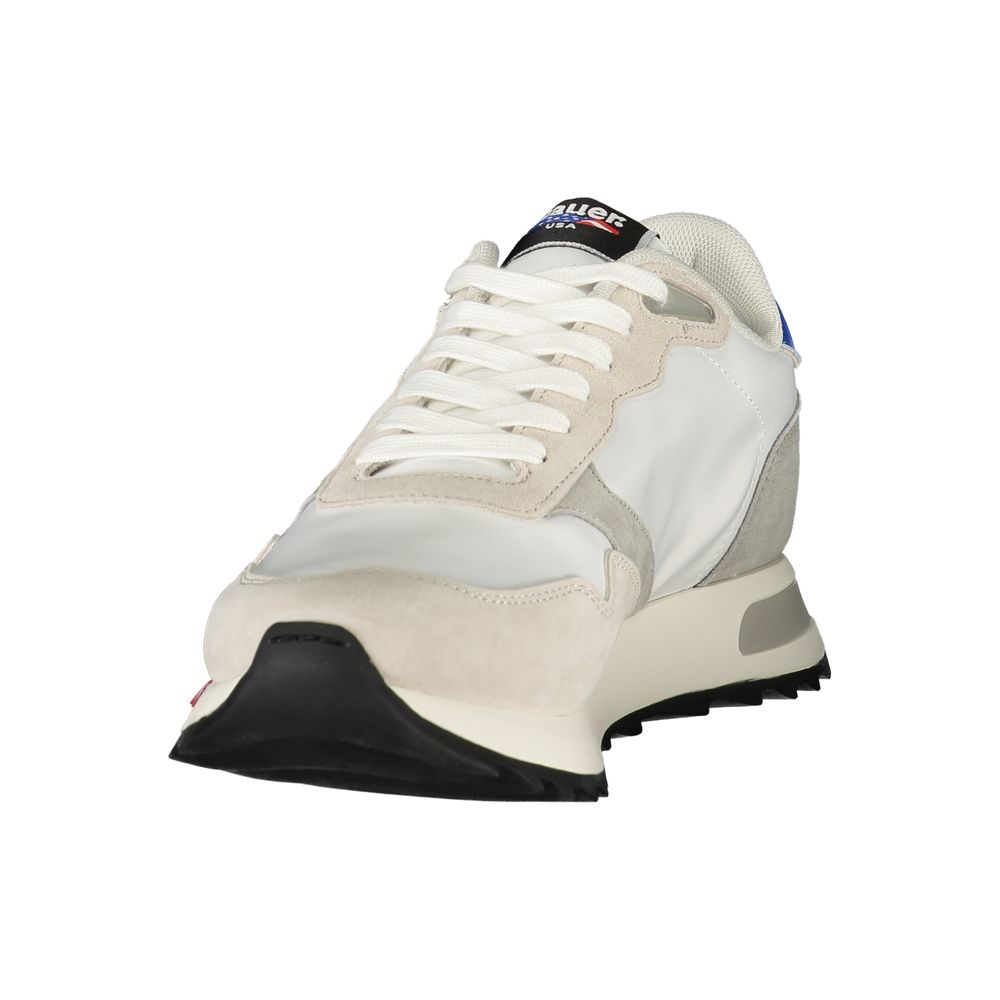 Blauer White Polyester Men's Sneaker | Regal Royce