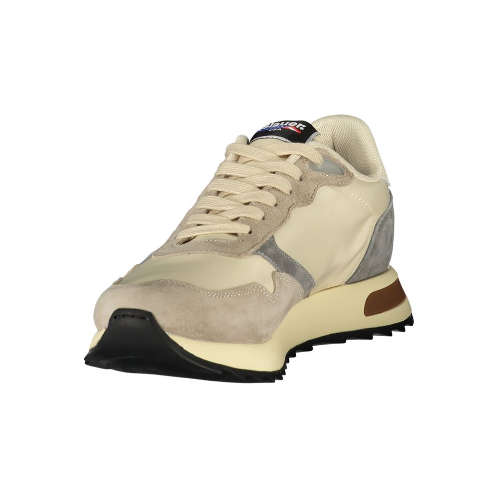 Blauer Beige Polyester Mens Sneaker | Regal Royce