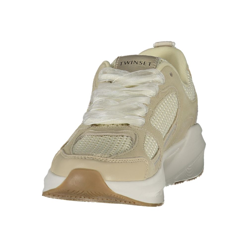 Twinset Beige Fabric Womens Sneaker | Regal Royce