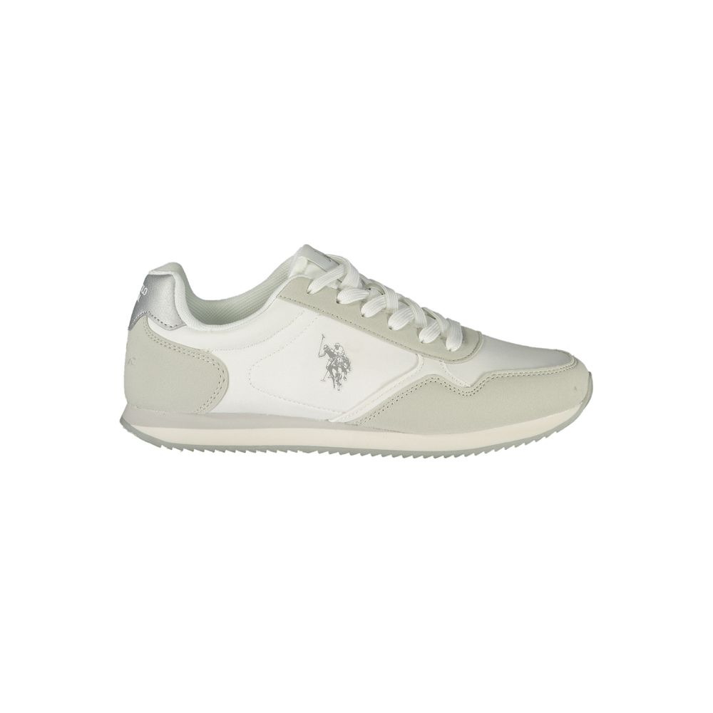 U.S. POLO ASSN. White Polyurethane Women's Sneaker | Regal Royce