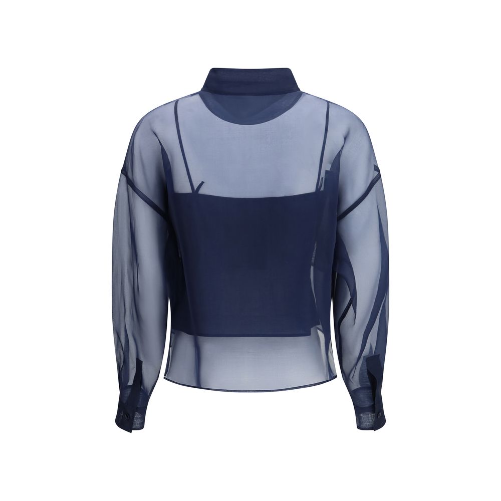 Max Mara Blue Silk Shirt | Regal Royce
