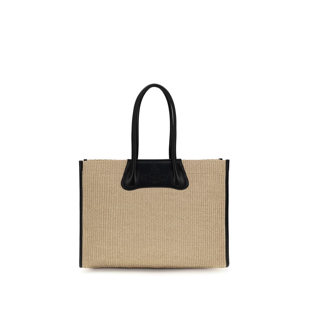 Vivienne Westwood Beige Raffia Shoulder Bag | Regal Royce