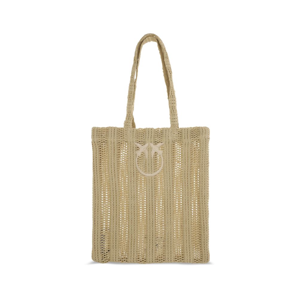 PINKO Beige Raffia Shoulder Bag | Regal Royce