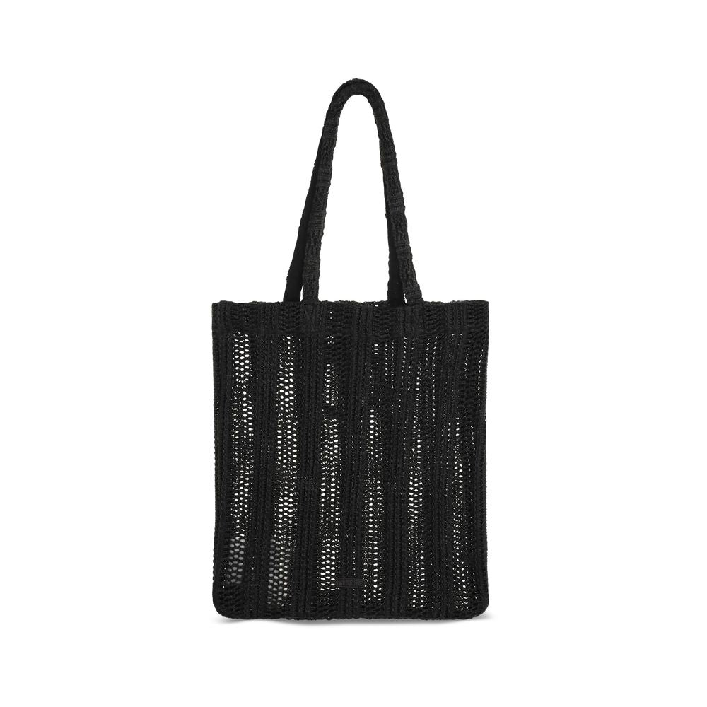 PINKO Black Raffia Shoulder Bag | Regal Royce