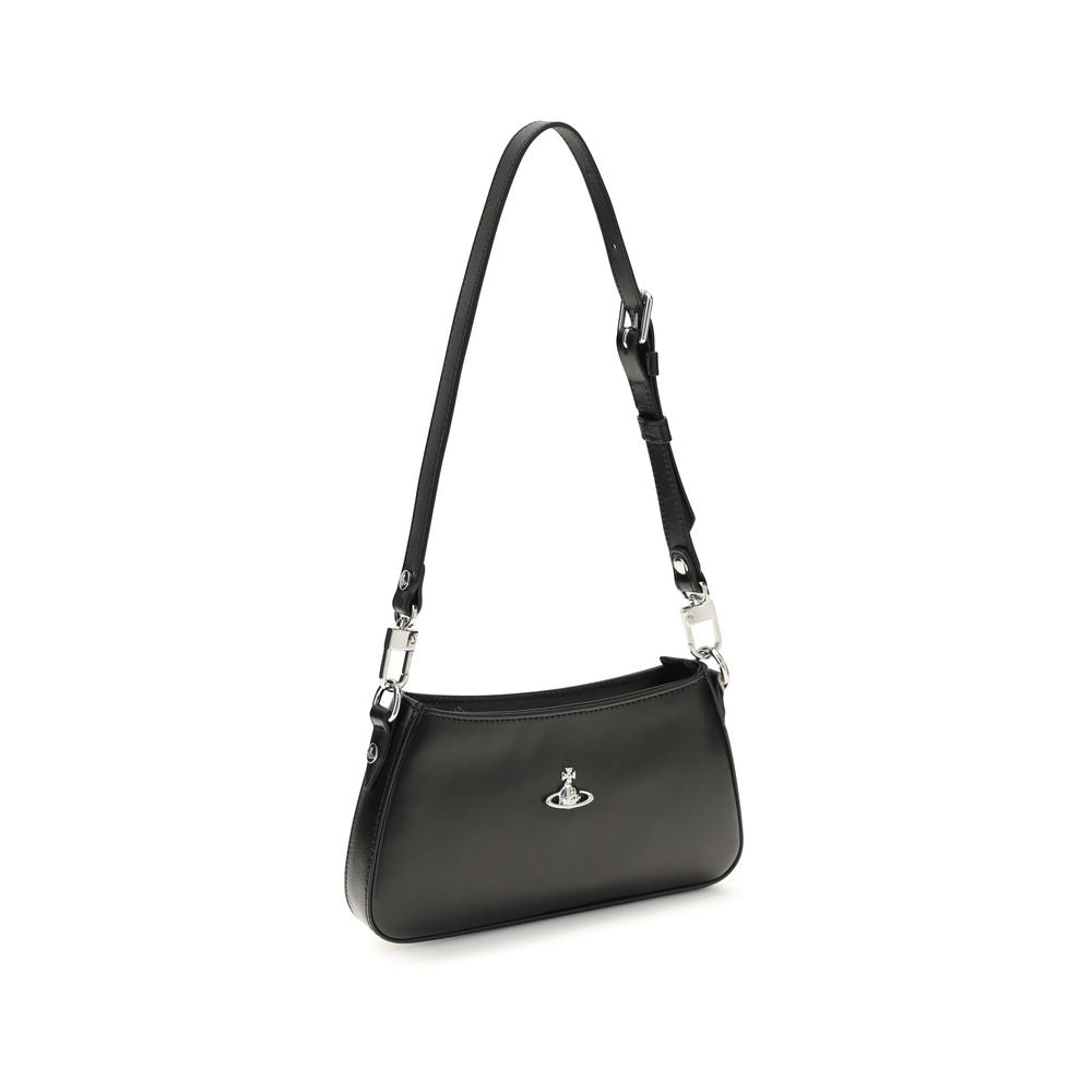 Vivienne Westwood Black Calf Leather Bos Taurus Shoulder Bag | Regal Royce