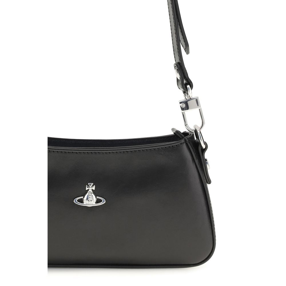 Vivienne Westwood Black Calf Leather Bos Taurus Shoulder Bag | Regal Royce