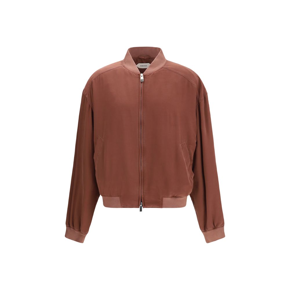 Versace Bordeaux Silk Bomber | Regal Royce