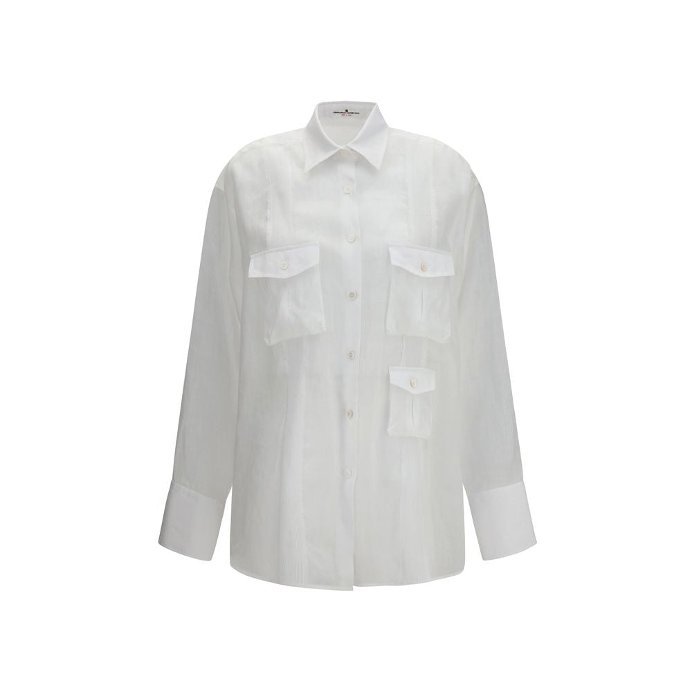 Ermanno Scervino White Ramie Shirt | Regal Royce