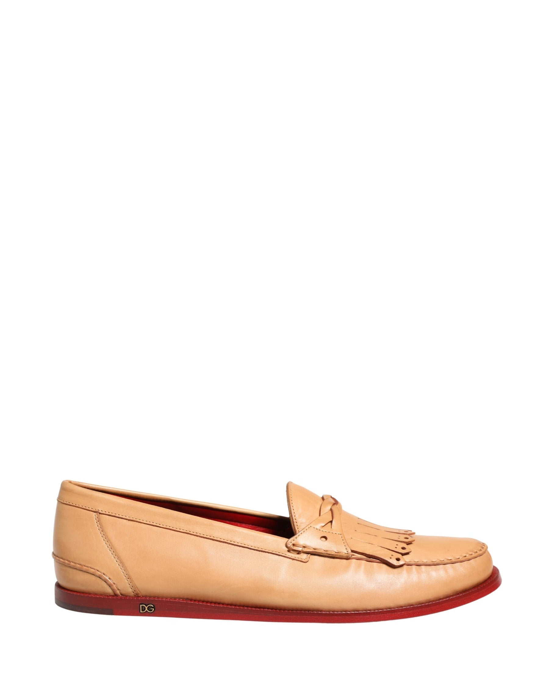 Dolce & Gabbana Beige Tassel Leather Men Slip On Loafers Shoes | Regal Royce