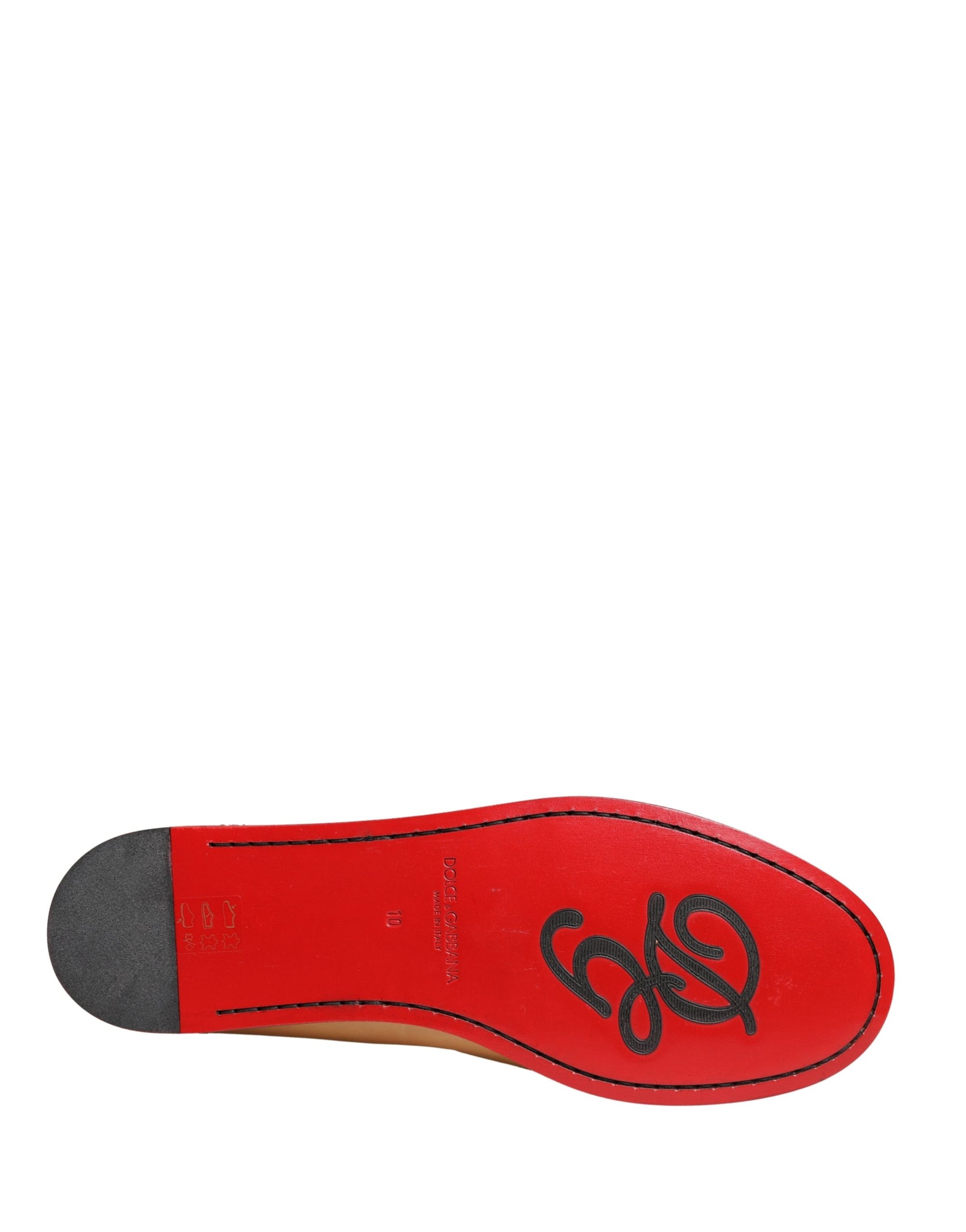 Dolce & Gabbana Beige Tassel Leather Men Slip On Loafers Shoes | Regal Royce