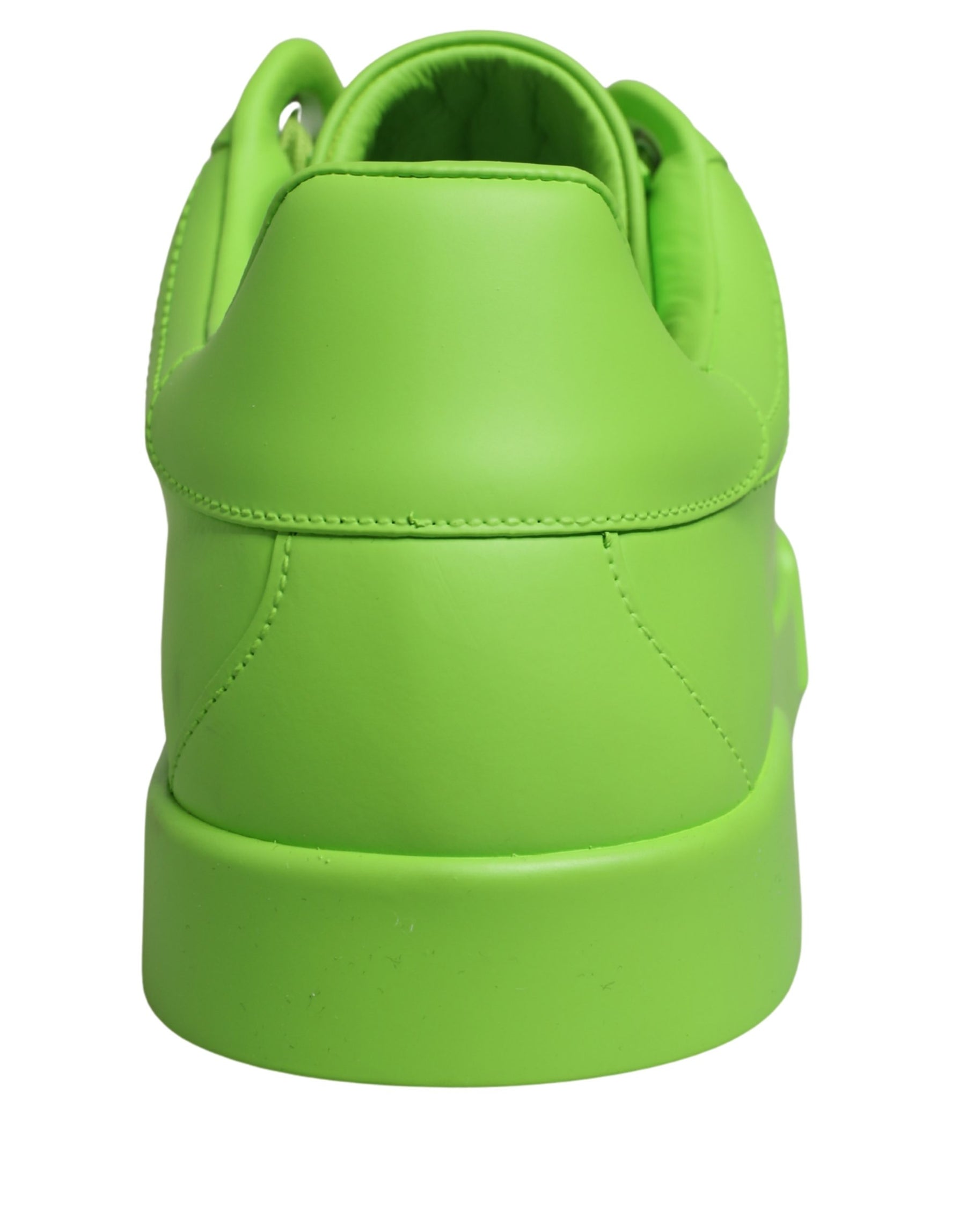 Dolce & Gabbana Green Leather Portofino Low Top Sneakers Shoes | Regal Royce