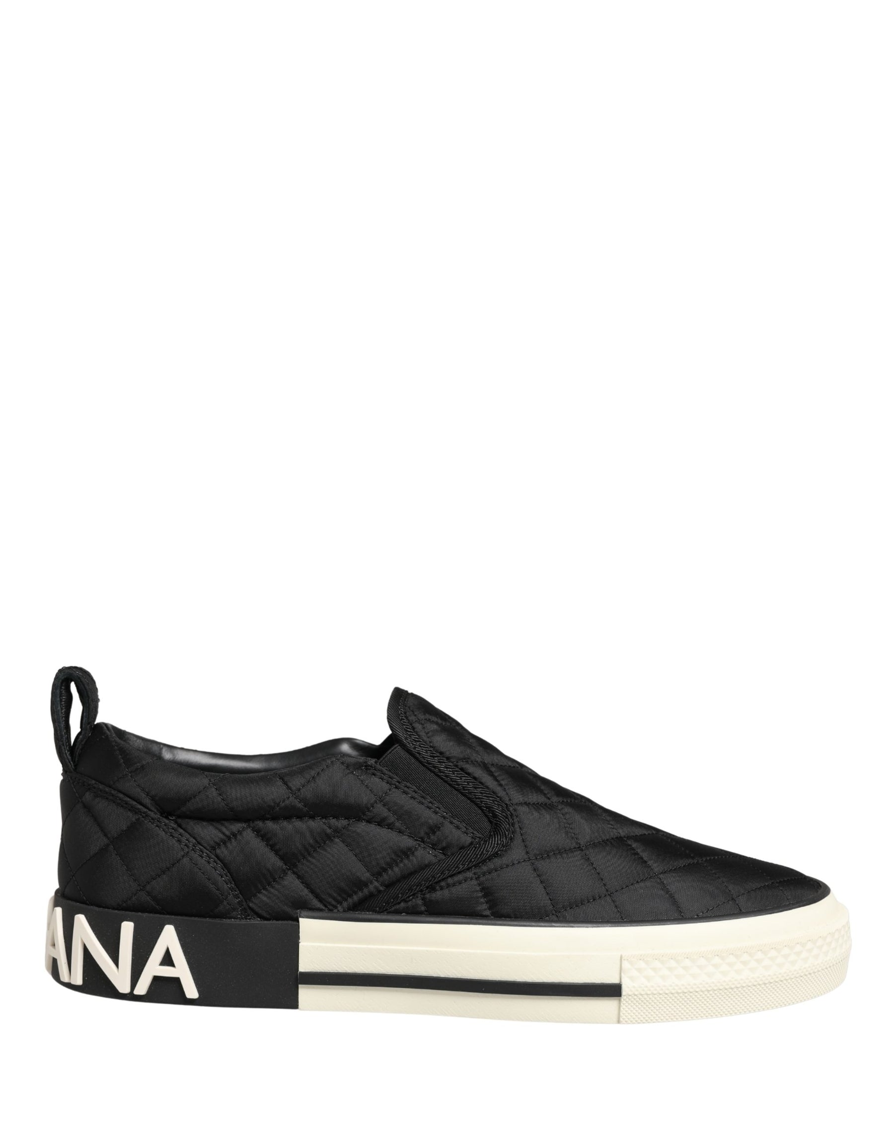 Dolce & Gabbana Black Quilted Slip On Low Top Sneakers Shoes | Regal Royce
