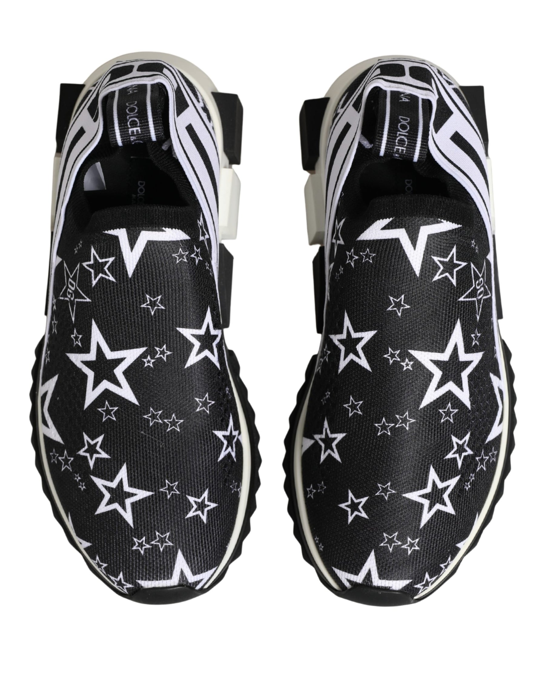 Dolce & Gabbana Black Stars Logo SORRENTO Sneakers Shoes | Regal Royce