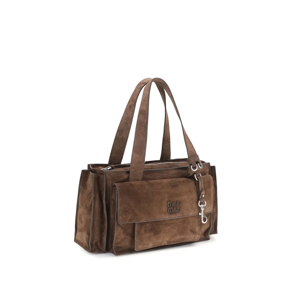 Miu Miu Brown Calf Leather Bos Taurus Shoulder Bag