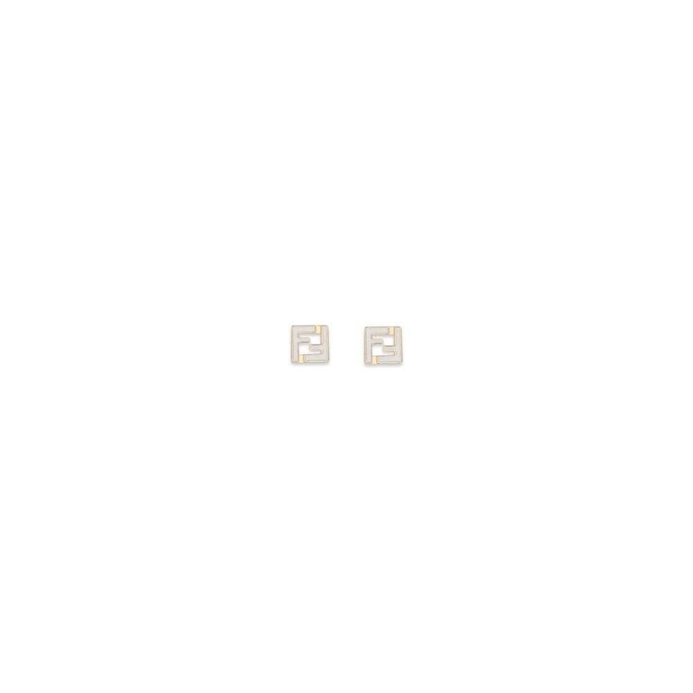 Fendi White Brass Earrings | Regal Royce