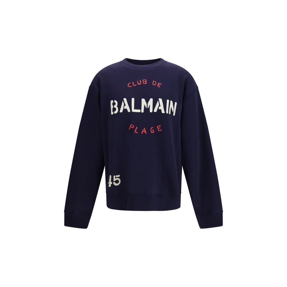 Balmain Blue Cotton Sweatshirt | Regal Royce