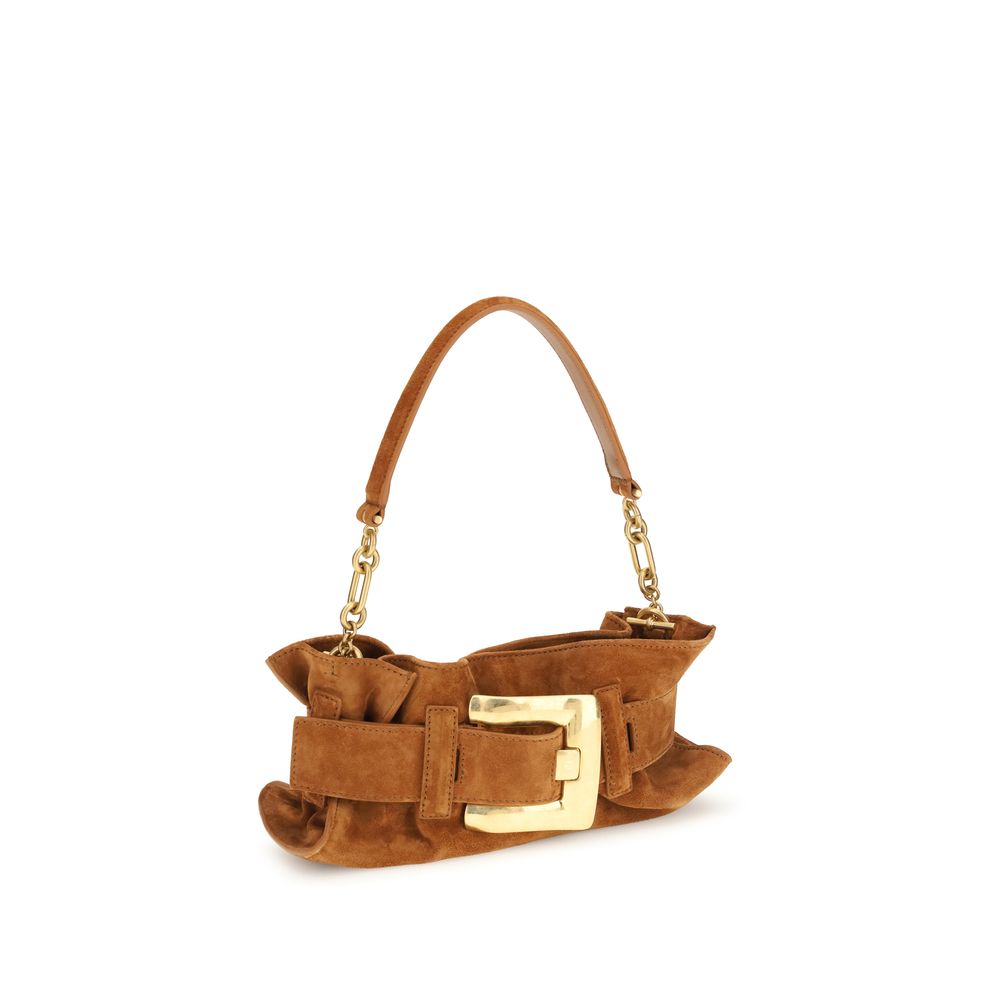 Balmain Beige Calf Leather Bos Taurus Shoulder Bag | Regal Royce