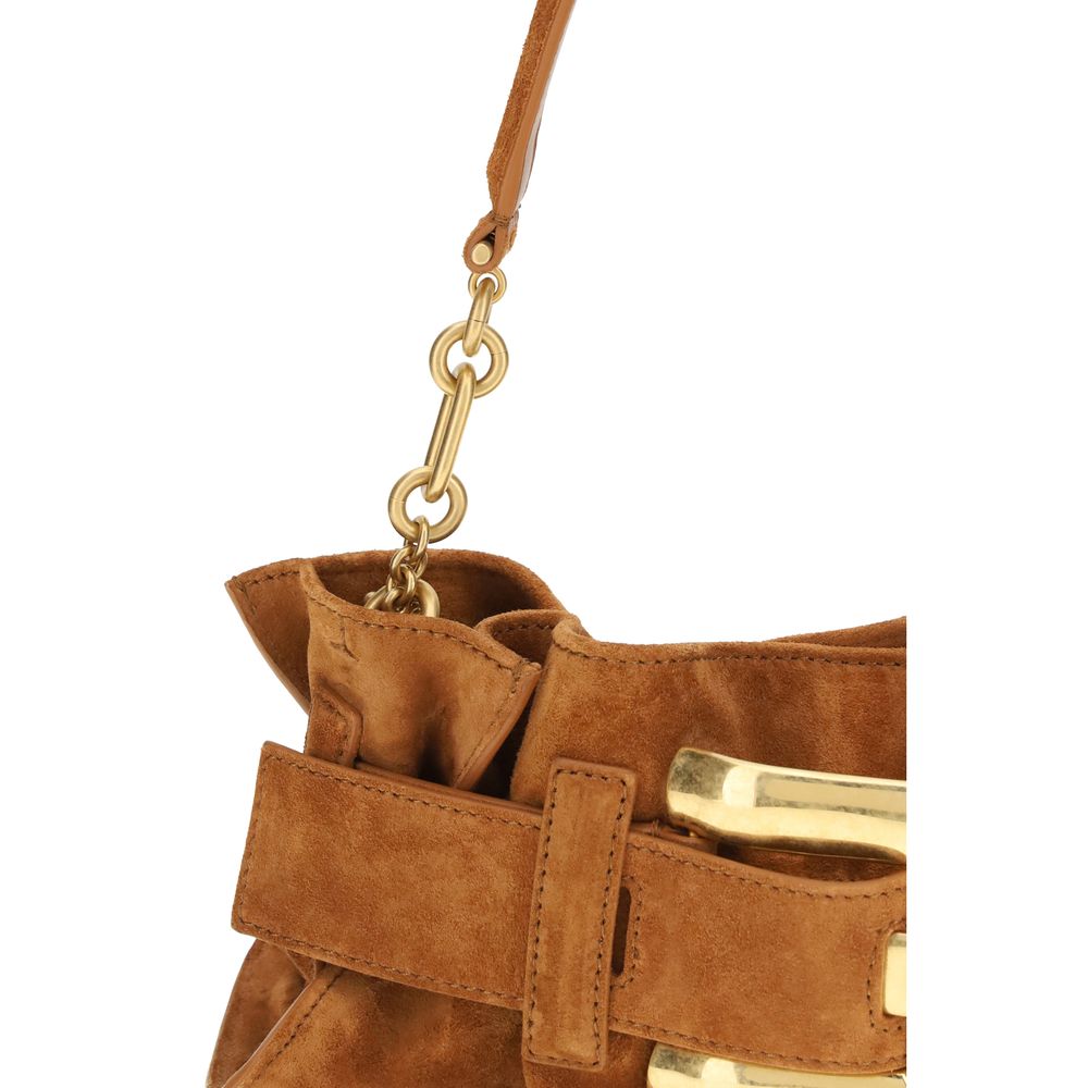 Balmain Beige Calf Leather Bos Taurus Shoulder Bag | Regal Royce