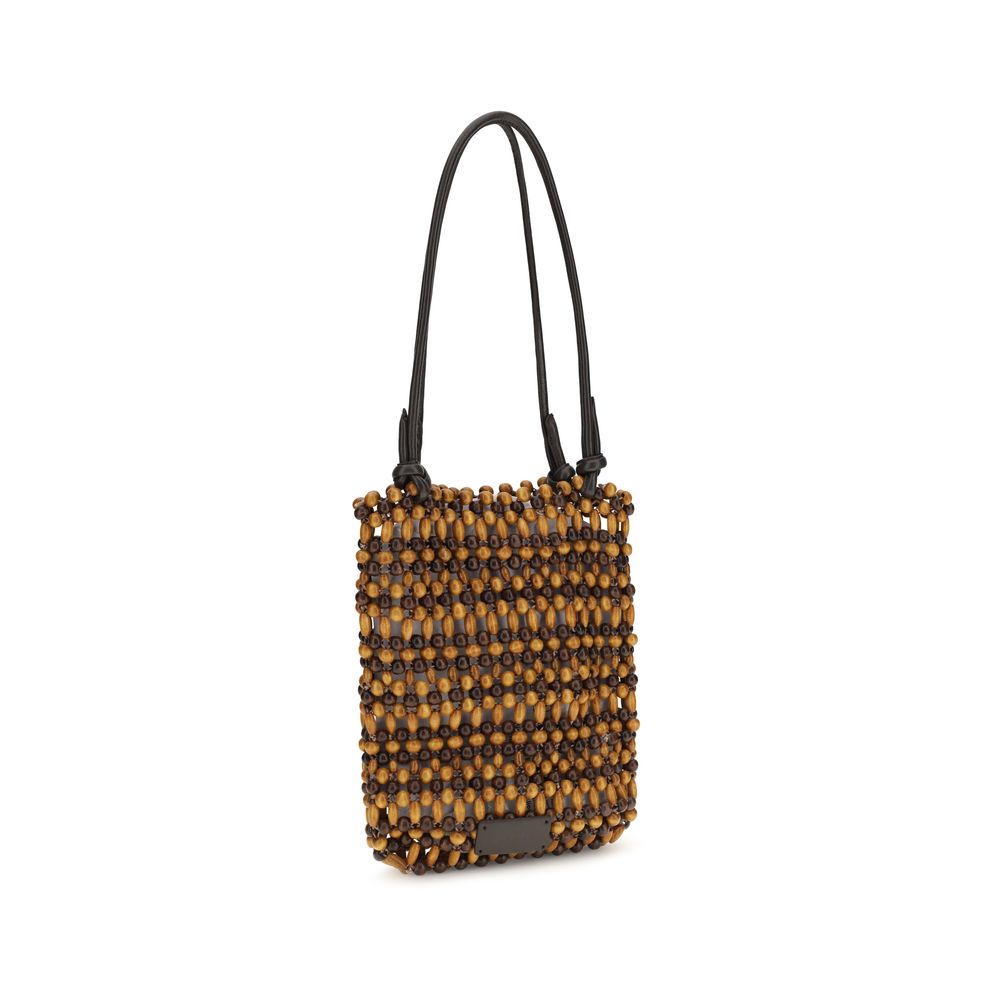 Staud Brown Wood Shoulder Bag | Regal Royce