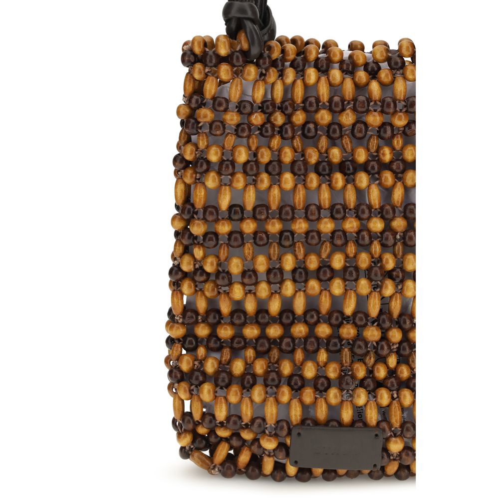 Staud Brown Wood Shoulder Bag | Regal Royce