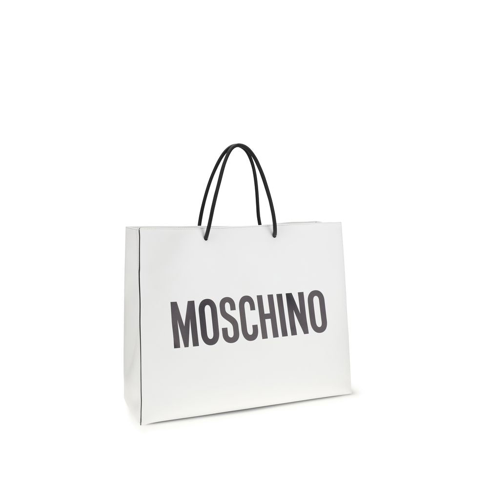 Moschino White Calf Leather Bos Taurus Handbag | Regal Royce