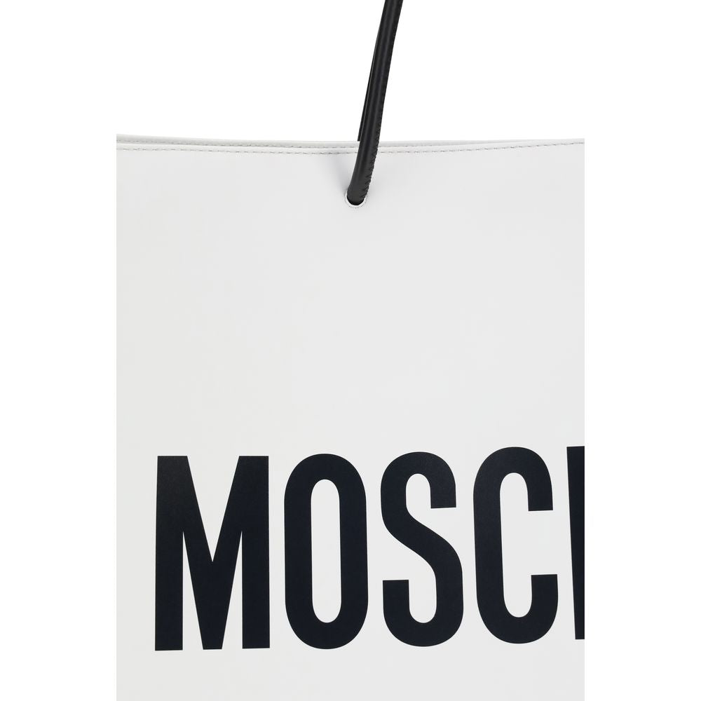 Moschino White Calf Leather Bos Taurus Handbag | Regal Royce