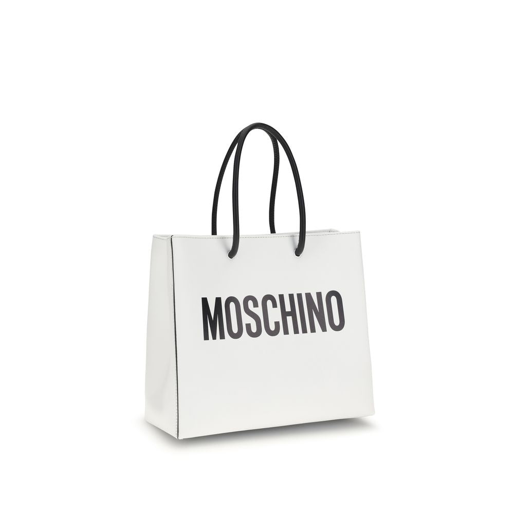 Moschino White Calf Leather Bos Taurus Handbag | Regal Royce