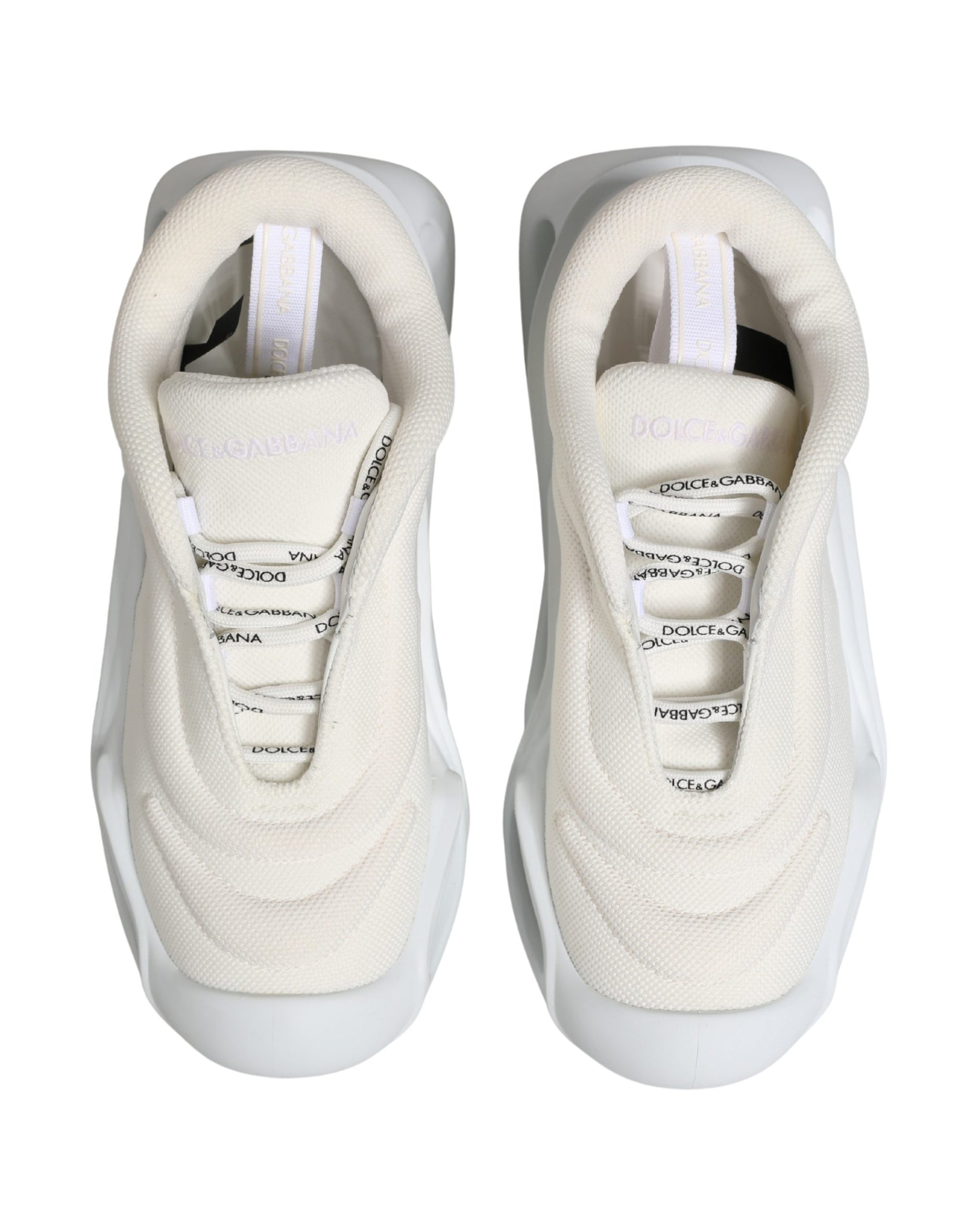 Dolce & Gabbana White Slip On Wave LowTop Sneakers Shoes | Regal Royce