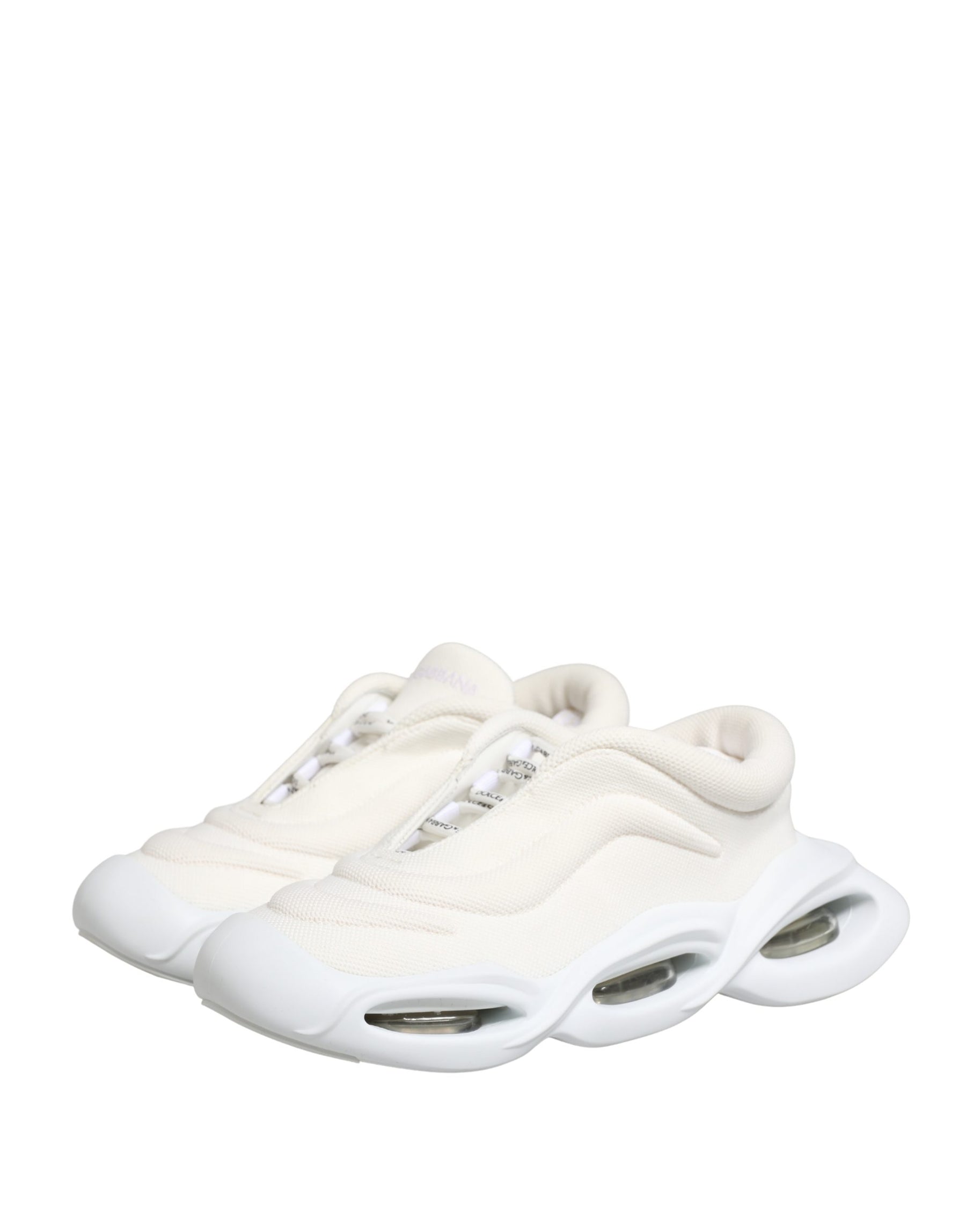 Dolce & Gabbana White Slip On Wave LowTop Sneakers Shoes | Regal Royce