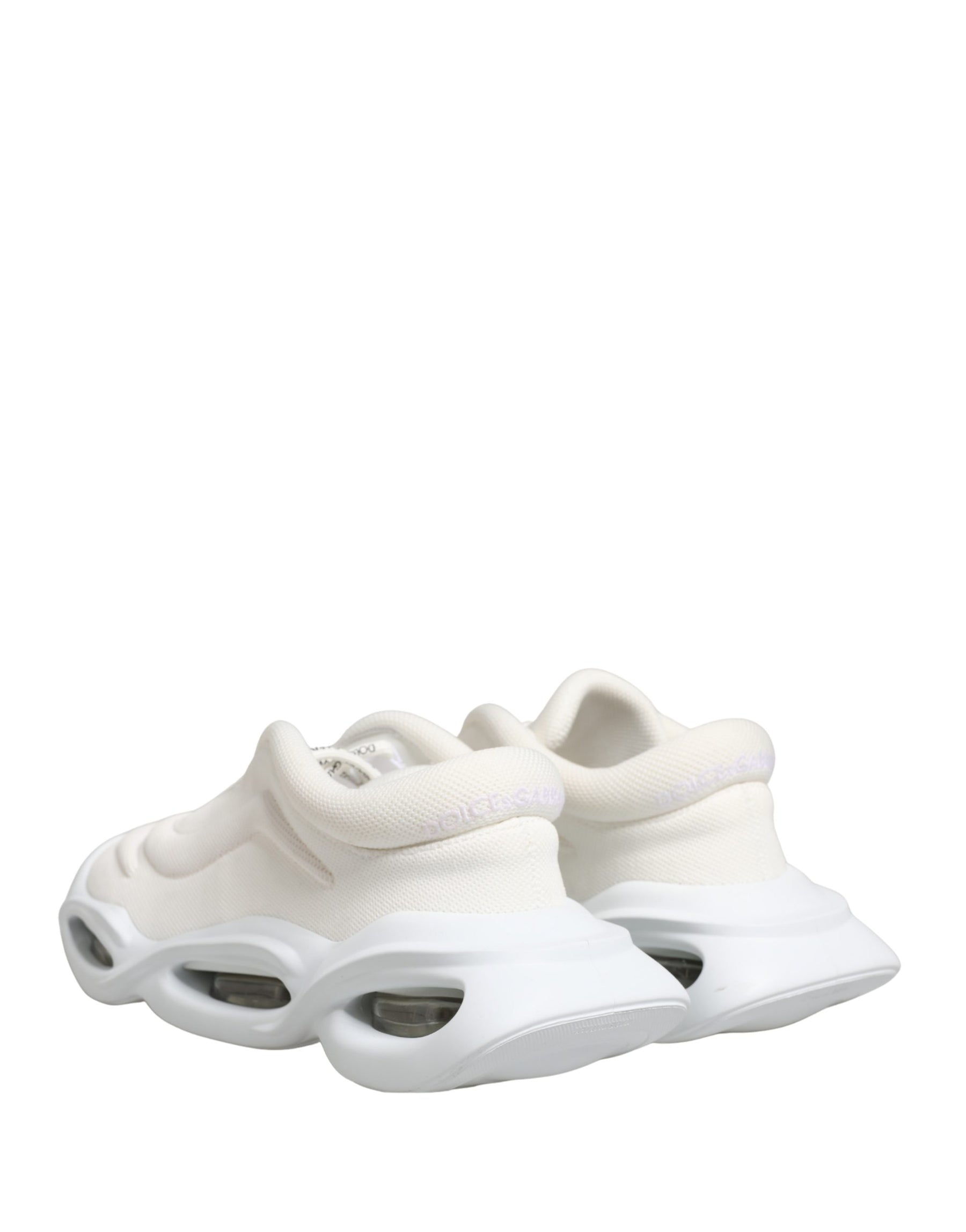 Dolce & Gabbana White Slip On Wave LowTop Sneakers Shoes | Regal Royce