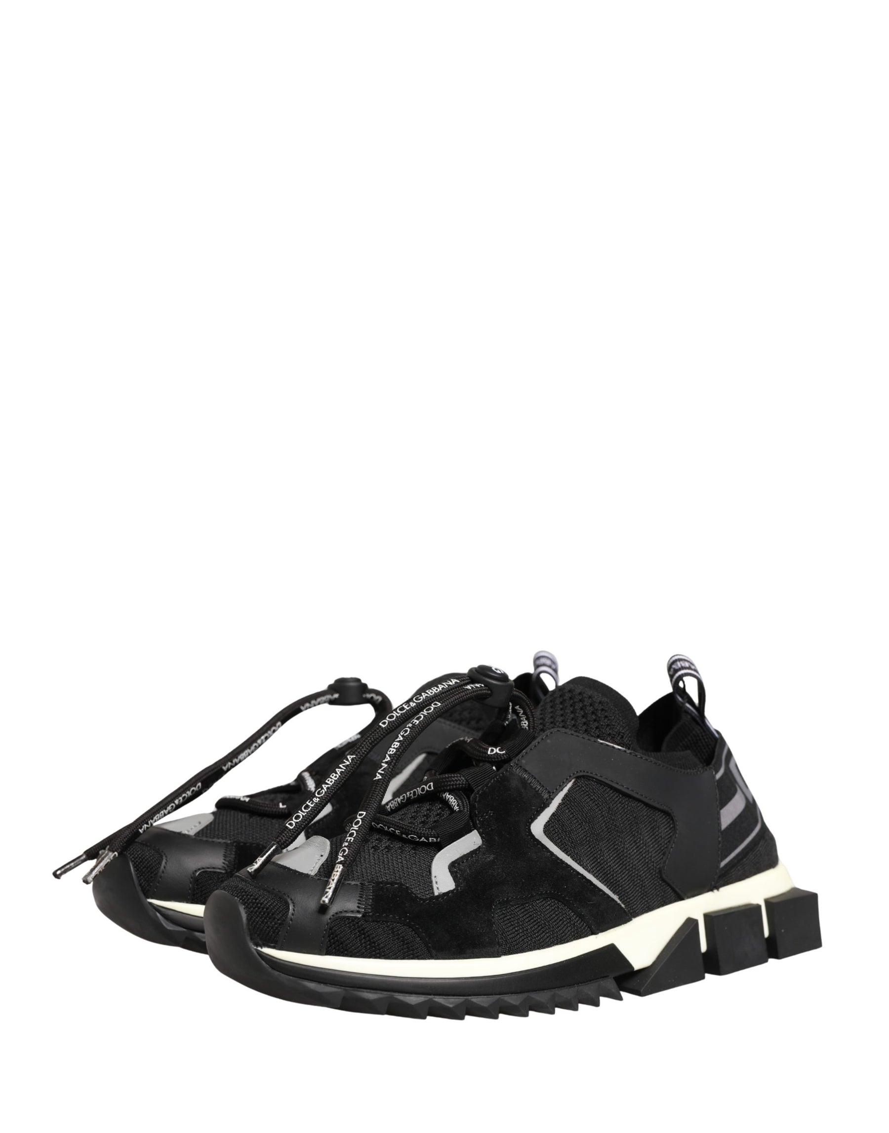 Dolce & Gabbana Black Mesh Sorrento Trekking Sneakers Shoes | Regal Royce