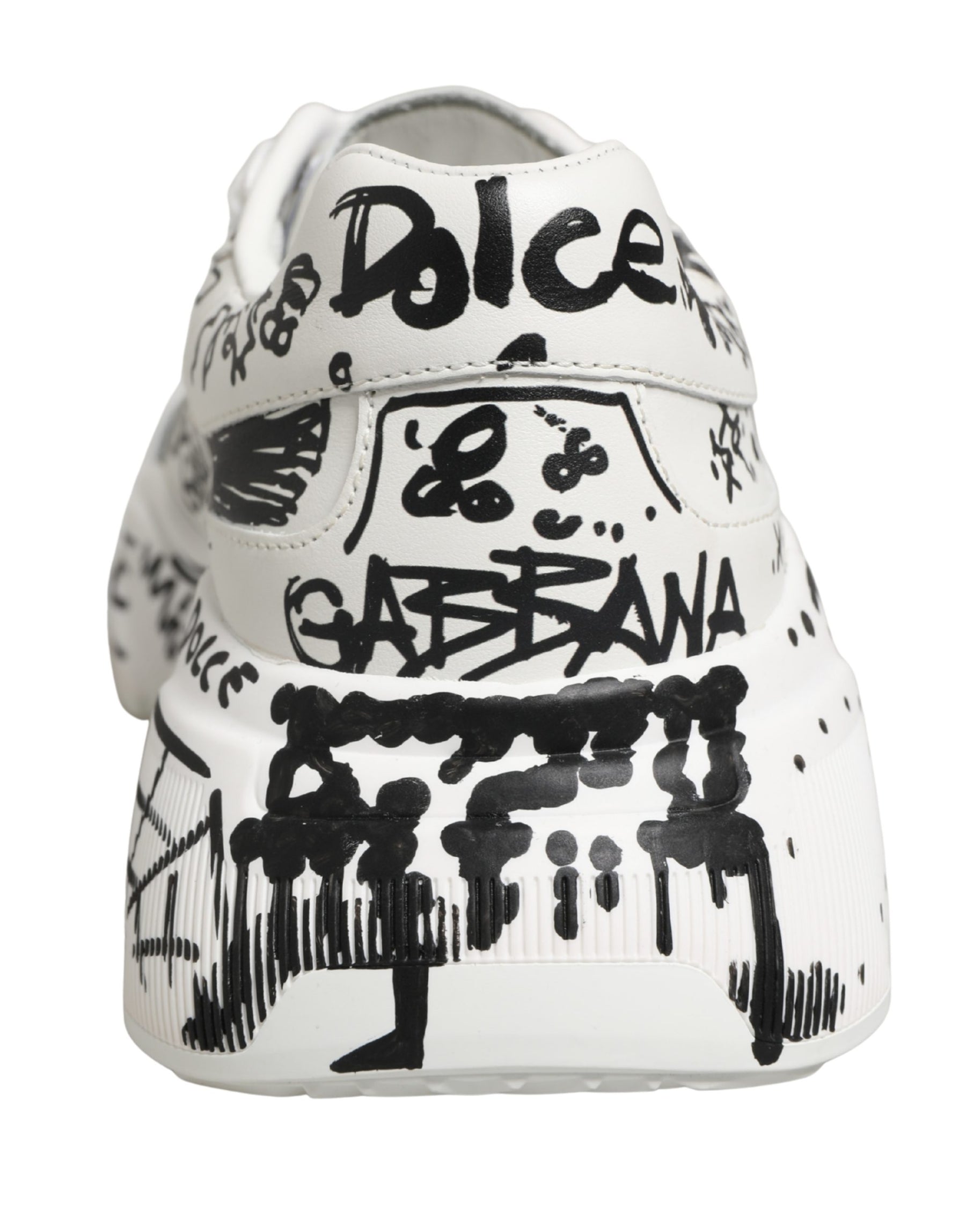 Dolce & Gabbana White Daymaster Graffiti Low Top Sneakers Shoes | Regal Royce